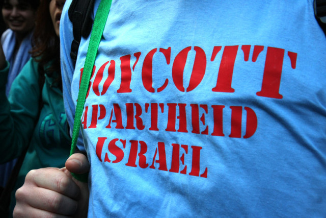 Tshirt boycott apartheid Israël